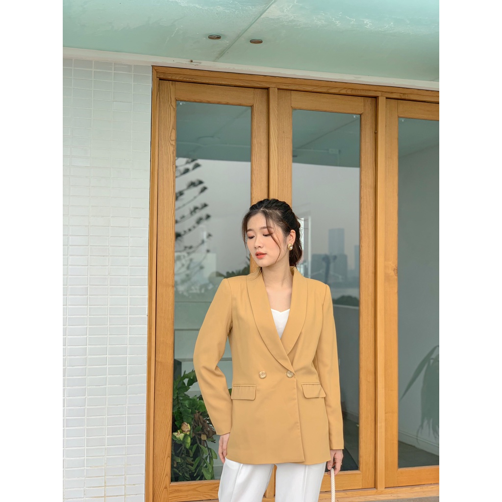 Áo khoác blazer dáng rộng màu trơn mẫu 2021 phong cách Hàn Quốc thời trang cho nữ Kcorner AV31 | BigBuy360 - bigbuy360.vn