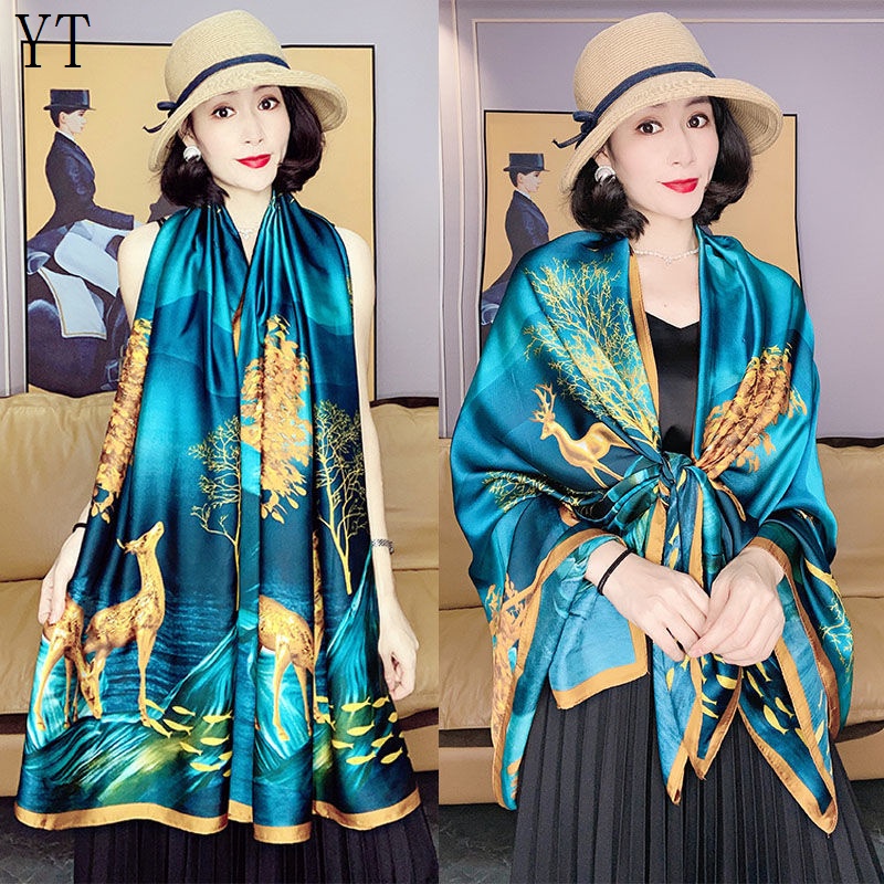 Khăn Quàng Cổ Chống Nắng Bằng Lụa Mỏng Cao Cấp Thích Hợp Làm Quà Tặng Cho Mẹ Và Bé