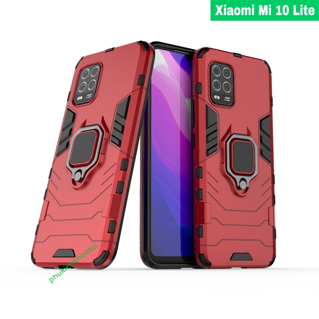 Ốp lưng Xiaomi Mi 10 Lite Iron Man Iring chống sốc chống va đập mạnh cao cấp