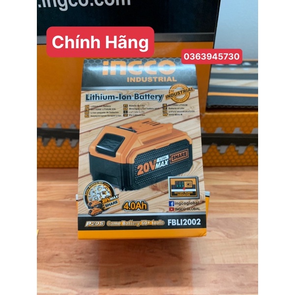 INGCO Pin Lithium 20v/4.Ah FBLI2002