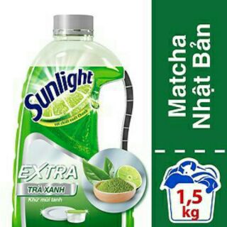 Nước rửa chén Sunlight trà xanh 1,5l