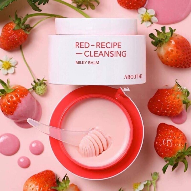 Sáp Tẩy Trang Dạng Sữa About Me Hàn Quốc Red Recipe Cleansing Milky Balm, Dưỡng Ẩm Dịu Nhẹ Cho Da Nhạy Cảm thể tích 90ml