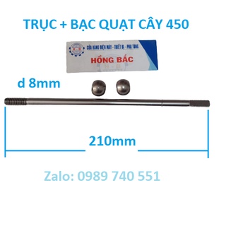 1 bộ trục - bạc quạt cây-trục dài 21cm