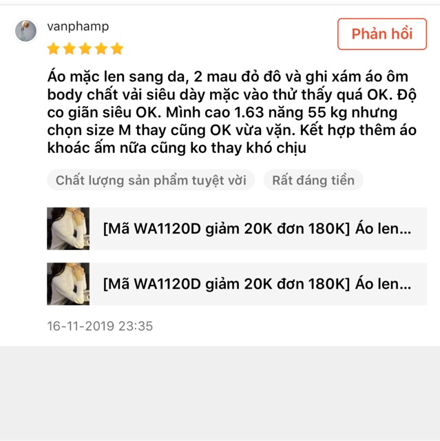 Áo len cao cổ kiểu xoắn phong cách Hàn Quốc JFR171009