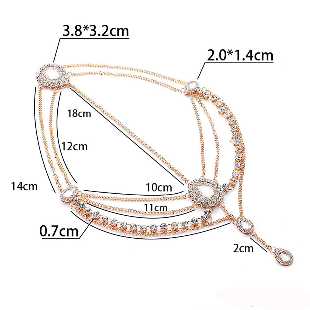 Dây chuỗi băng đô đeo trán đơn giản sang trọng tinh tế phong cách Bohemia cho cô dâu BARRY