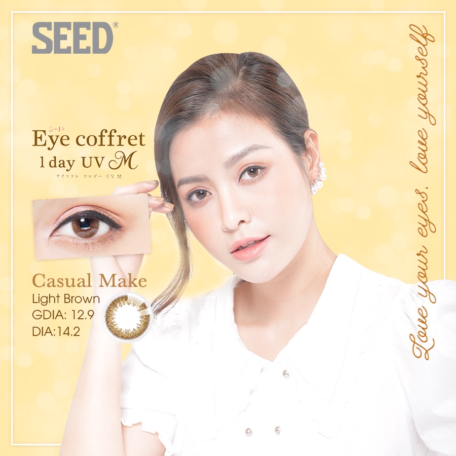 Kính Áp Tròng SEED Nhật Bản trắng 1 ngày pure one day