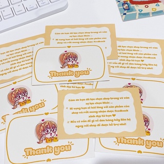 Combo card thank you thẻ cảm ơn cho các shop / card thank you yellow ver