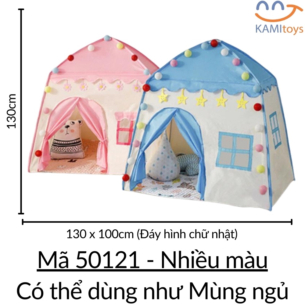 Lều cho bé chơi công chúa hoàng tử khung kim loại lắp ráp gấp gọn Nhà banh quây bóng trẻ em 50121.50094