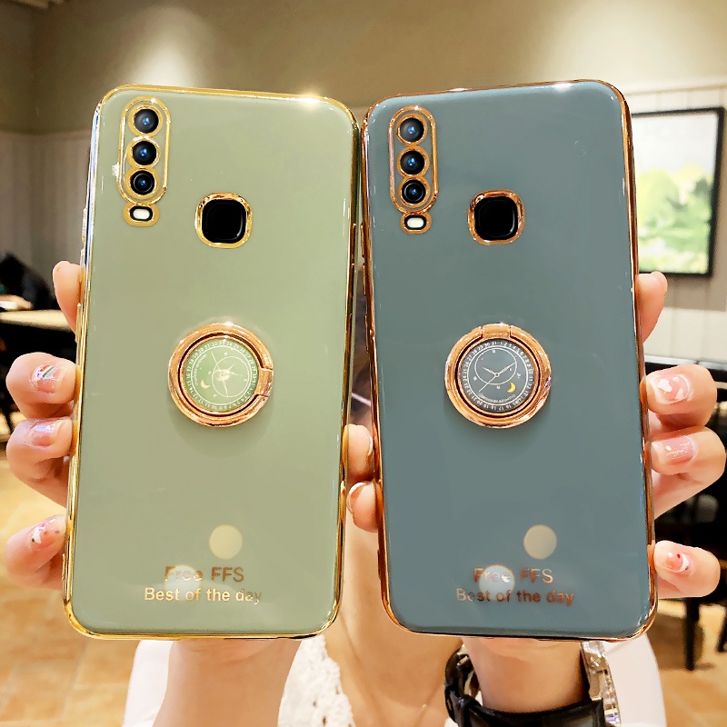 Ốp Điện Thoại silicon Mềm Mạ Màu Đơn Giản Cho VIVO Y17 Y15 Y12 Y12i V20PRO V20 V20SE Y51 Y11 2019 V17