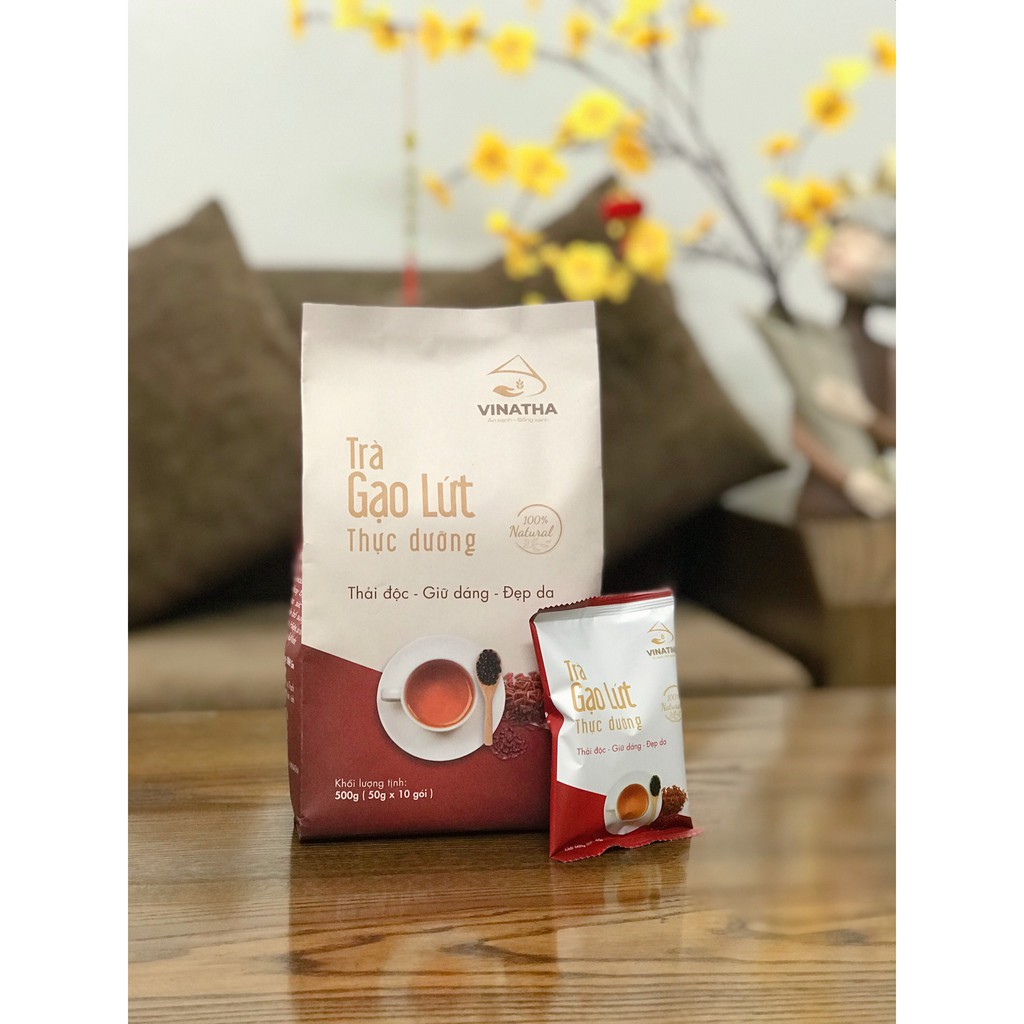 Combo Bột gạo lứt thực dưỡng (21 túi nhỏ 40g) + Trà gạo lứt VINATHA (10 túi nhỏ 50g) -Tiêu mỡ, đẹp da cải thiện sức khỏe | BigBuy360 - bigbuy360.vn
