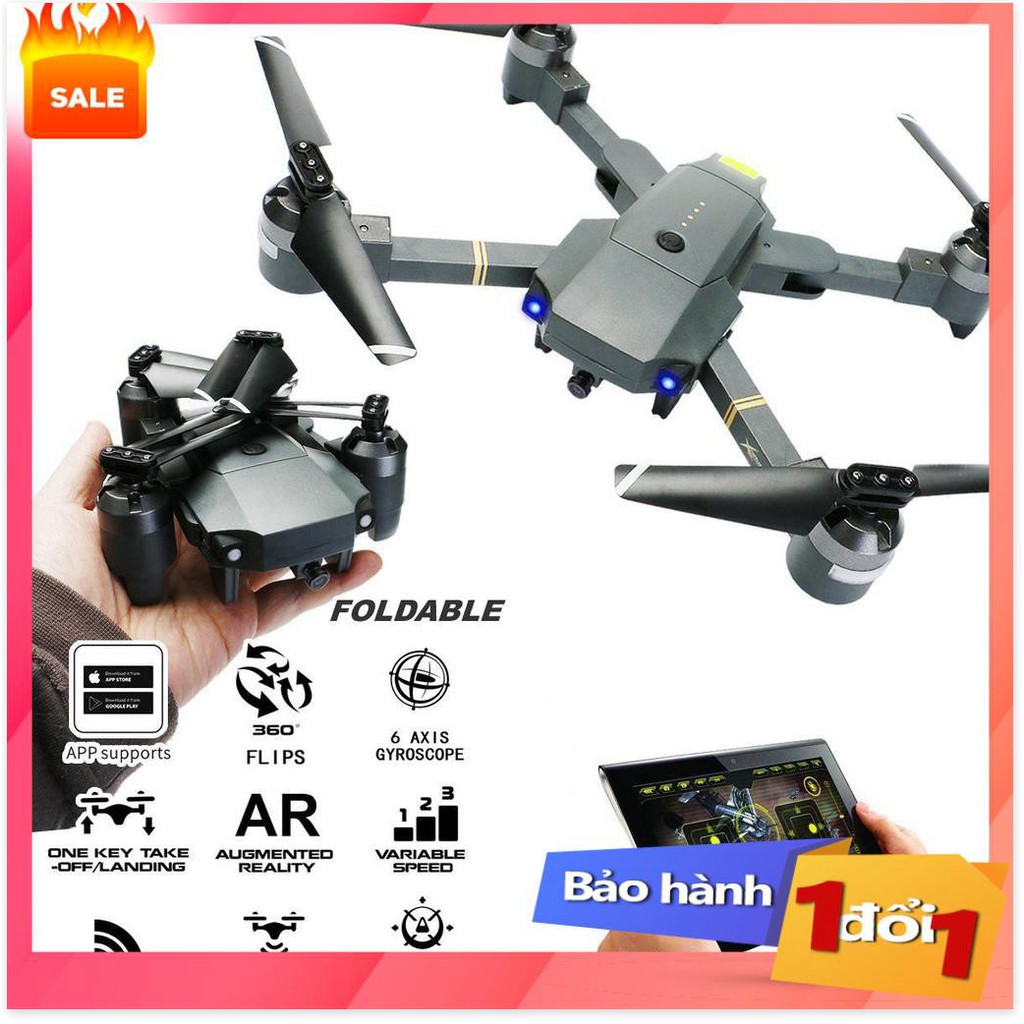 ✔️ [Top sale] -  Flycam mini, Máy bay điều khiển từ xa XT-1 kết nối Wifi quay phim chụp ảnh Full HD 720P