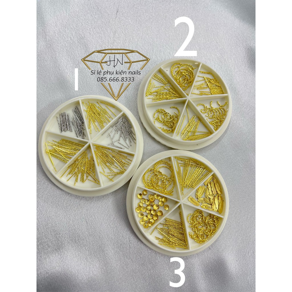 Set phụ kiện vàng bạc que móc