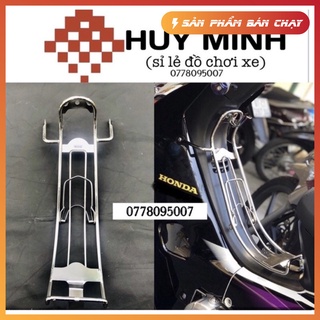 Baga inox xe wave anpha nhỏ, zx dạng xuồng, baga chuối( 10ly )