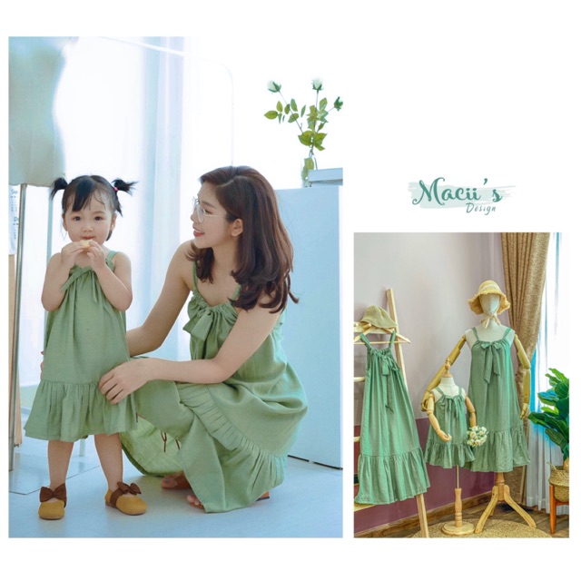 ⚡ SALE SHOCK ⚡ Đầm đôi mẹ và bé, váy đôi mẹ bé cao cấp xinh xắn by Macii's