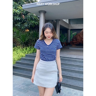 Áo thun cổ tim V neck basic tee Maxy Workshop