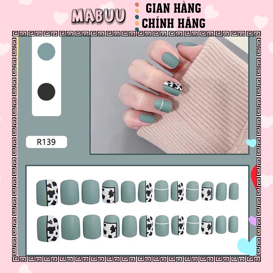 Móng giả bộ 24 móng tay giả /Kèm keo/ S101-S150