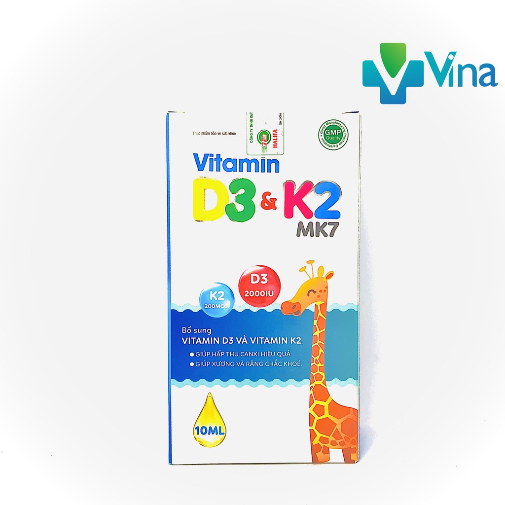 Vitamin D3 & K2 mk7 2000IU giúp hấp thu canxi hiệu quả, giúp xương và răng chắc khỏe | Thế Giới Skin Care