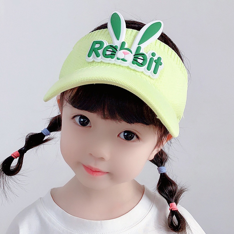 Nón Lưỡi Trai Nửa Đầu Chống Tia UV Họa Tiết Thỏ Dễ Thương