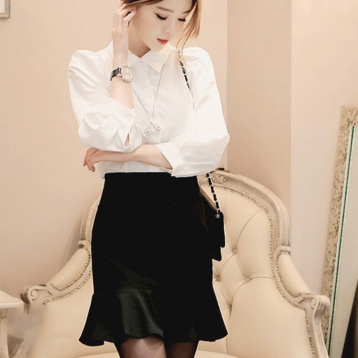 Áo Sơ Mi Nữ tay bồng thời trang công sở,  Áo Kiểu Nữ đẹp đủ size SML phù hợp đi chơi, đi làm, đi học - ảnh/video thật | BigBuy360 - bigbuy360.vn