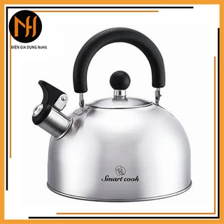 Ấm nấu nước inox 304 Elmich Smartcook SM-3372, dung tích 2.5L , có còi báo sôi, dùng được trên tất cả các bếp