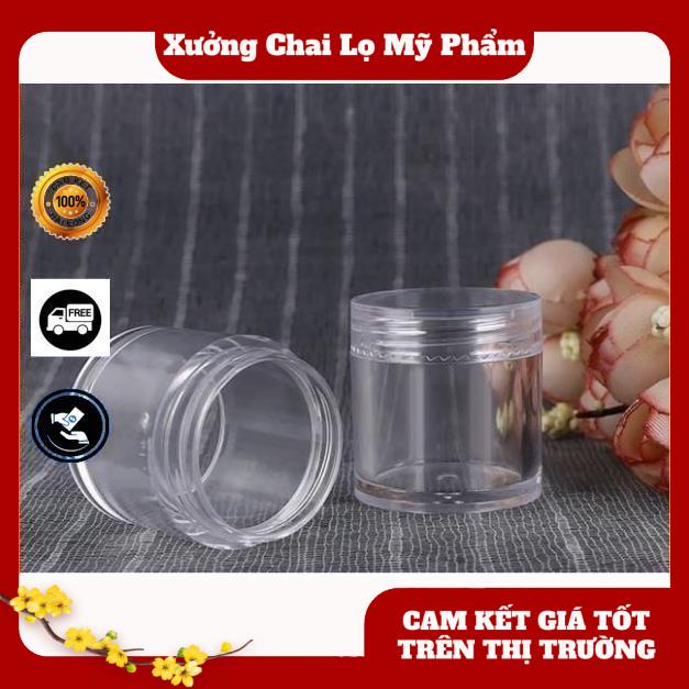 Hủ nhựa 10g thân cao nắp trong đựng kem, chiết mỹ phẩm, phụ kiện du lịch