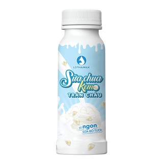 [HCM] Sữa chua uống kem trân châu Lothamilk 180ml