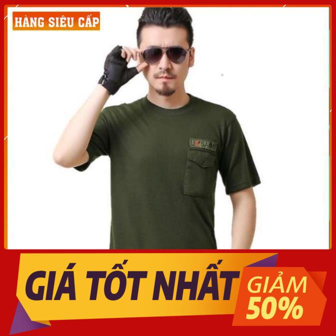 Áo Thun Nam Lính Mỹ US ARMY - Áo Phông Nam cotton Quân Đội Rằn Ri