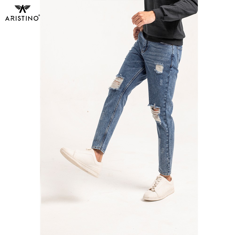 Quần Jeans nam ARISTINO suông rộng dáng casual fit - AJN00209