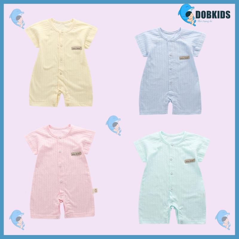 Quần áo trẻ em bộ body liền thân cộc, bodysuit DOBKIDS đáng yêu cho bé trai và bé gái, 100% cotton chất mềm mịn xuất Hàn