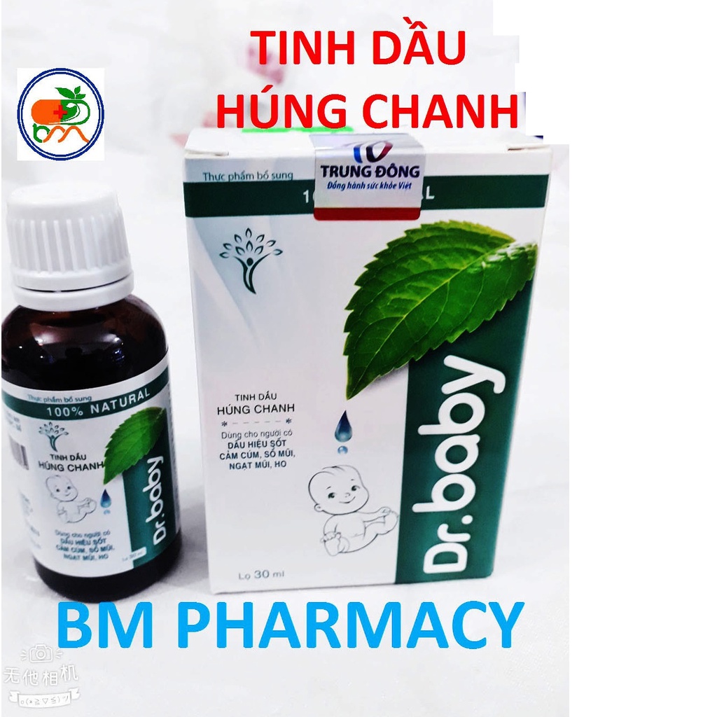 (CHÍNH HÃNG) Tinh dầu húng chanh Dr Baby, hỗ trợ giảm ho, đờm, khò khè, ho dai dẳng, giảm hắt hơi, sổ mũi, ngạt mũi