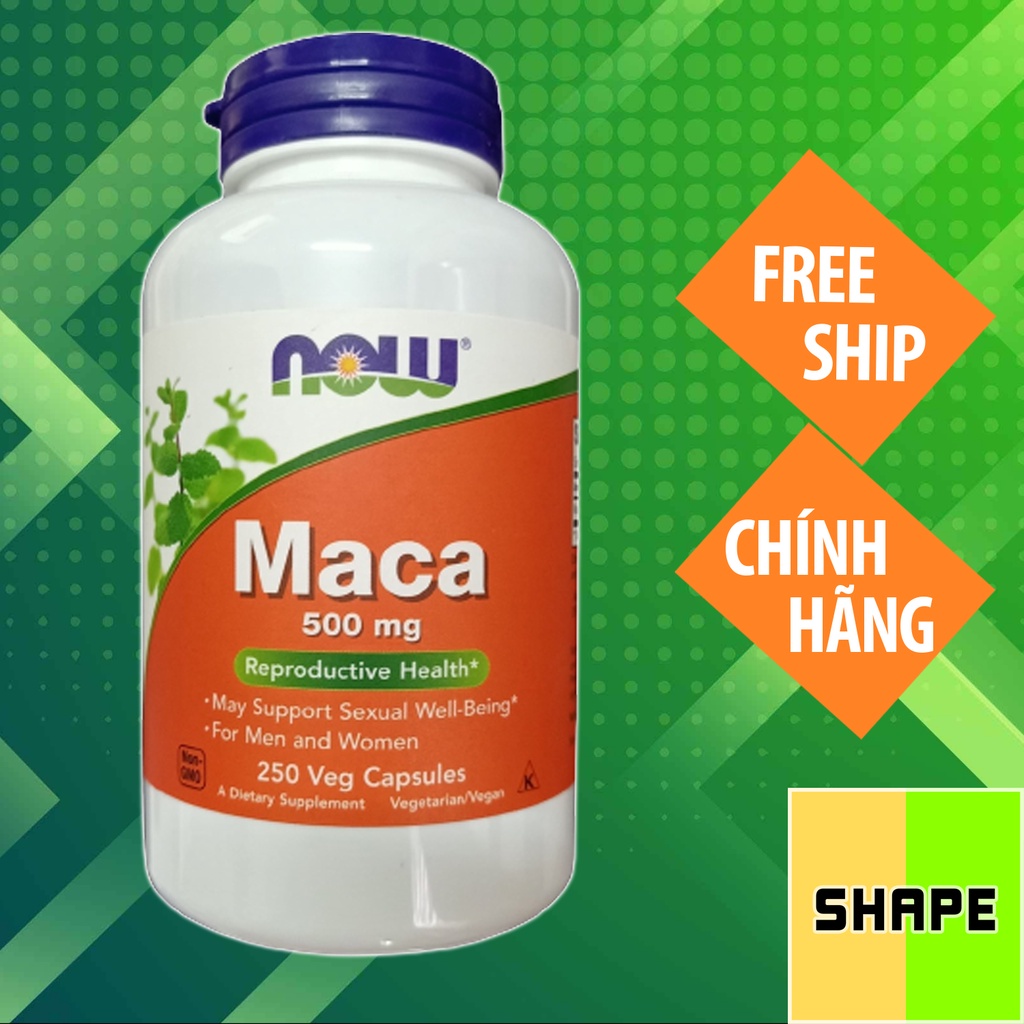 Now Maca 500mg  - Viên uống tăng cường sinh lực cải thiện khả năng sinh lý