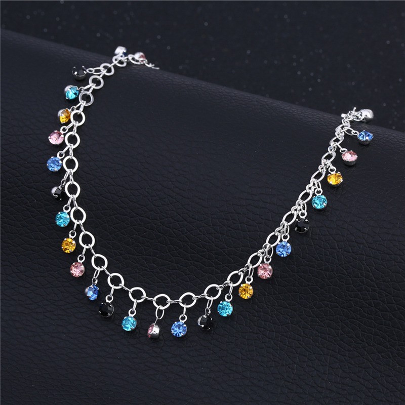 Lắc chân đính đá nhiều màu thiết kế thời trang | BigBuy360 - bigbuy360.vn