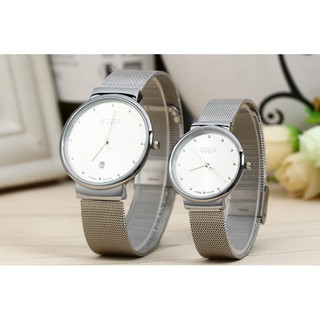 ĐỒNG HỒ CẶP JULIUS JA-426 DÂY THÉP (TRẰNG BẠC)