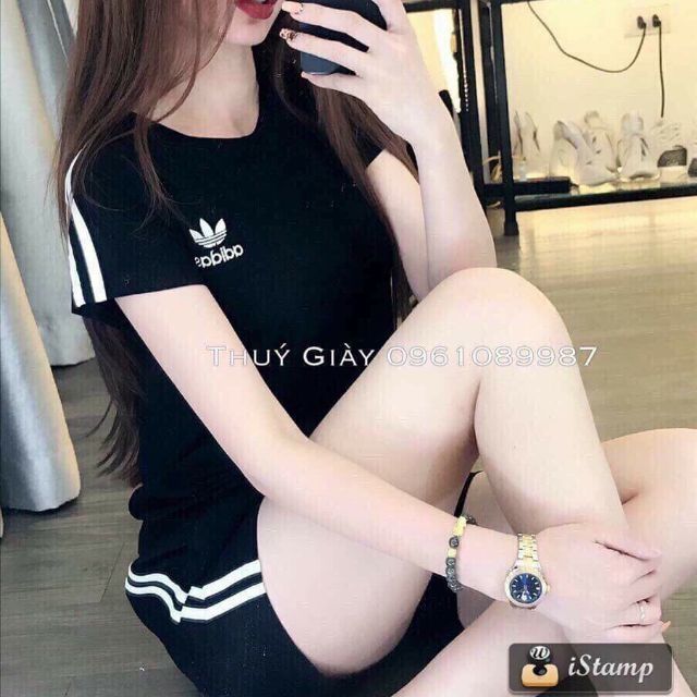 BỘ THUN ĐÙI THỂ THAO ADIDAS NỮ