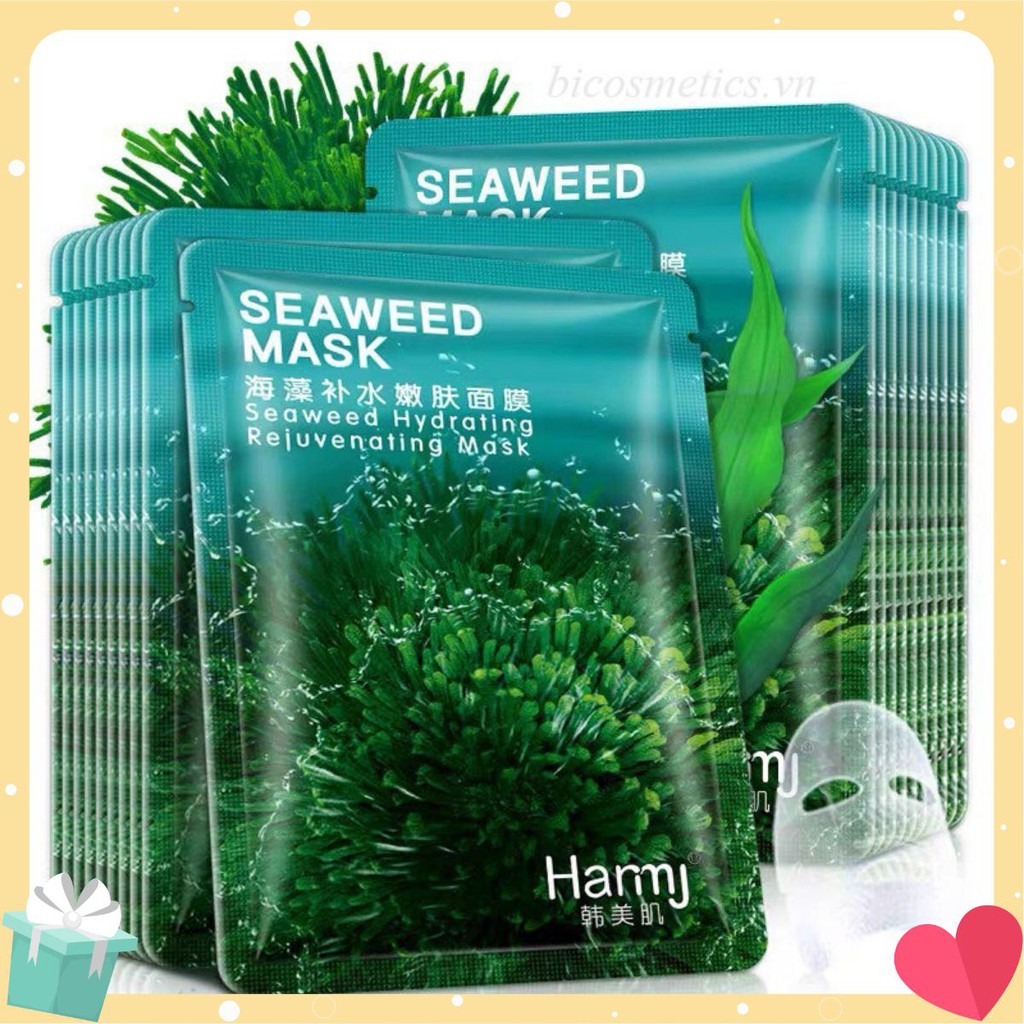 Mặt Nạ Tảo Biển ⛔️ {FREESHIP} ⛔️ Mặt Nạ Tảo Biển Seaweed Mask Chính Hãng Bisutang [Mat Na]