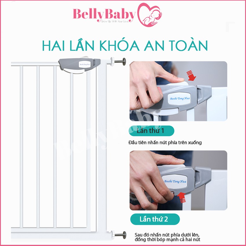 [Thanh Chắn Cửa , Cầu Thang ] - Bảo Vệ An Toàn Cho Bé - Không Cần Khoan Đục Tường