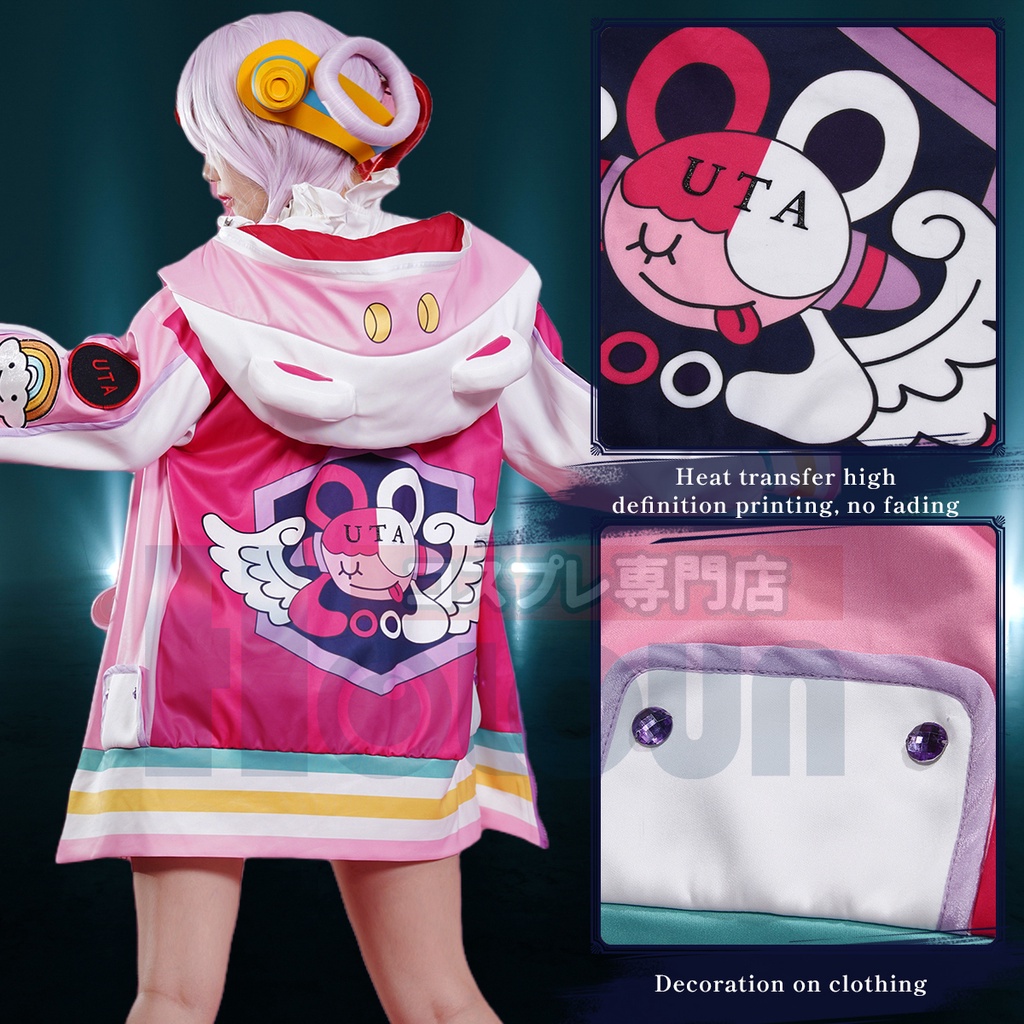 HOLOUN Japan Anime Cosplay Costume Hjoun Bộ Đồ Hóa Trang Nhân Vật Ca Sĩ Uta World Singer Nhật Bản