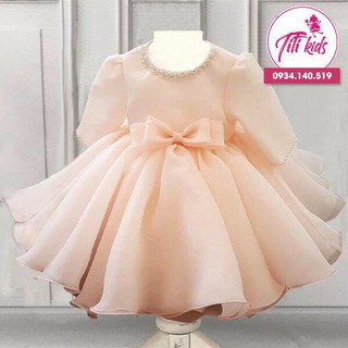 Đầm hồng xòe phồng mẫu mới cực xinh – Váy đầm công chúa bé gái thiết kế cao cấp
