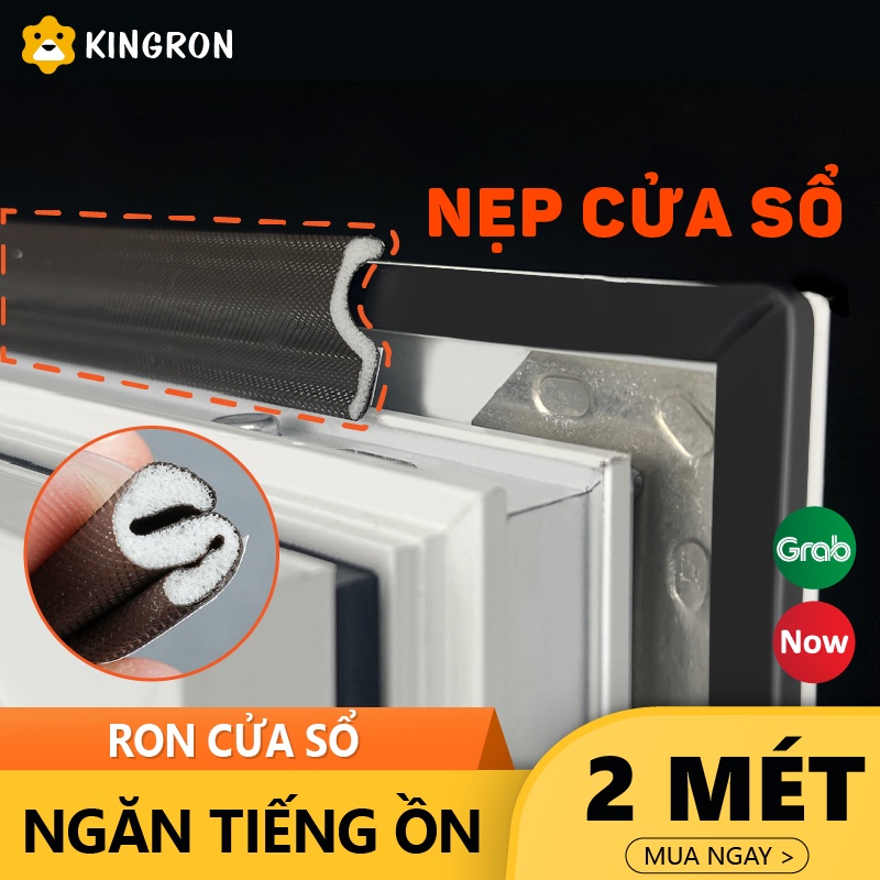 Nẹp cửa sổ cửa kính cường lực ⭐ Thanh nẹp chặn khe hở KINGRON ngăn côn trùng chống bụi cách âm chống va đập, chống ồn