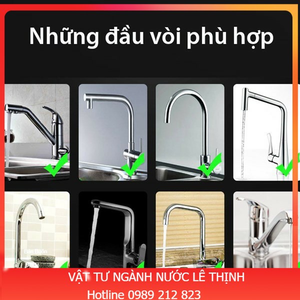 Đầu Nối Vòi Nước Chậu Rửa Chén Bát Xoay 360