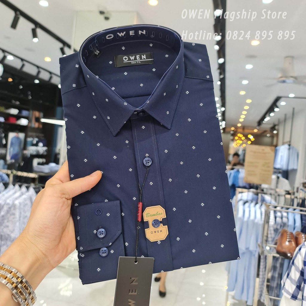 OWEN - (FREESHIP) Áo sơ mi dài tay sợi Tre - Mã AS22649D - OWEN Flagship Store