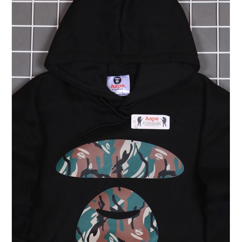 Bape Áo Khoác Có Mũ Trùm Đầu In Hình Aape Cá Tính Cho Nam