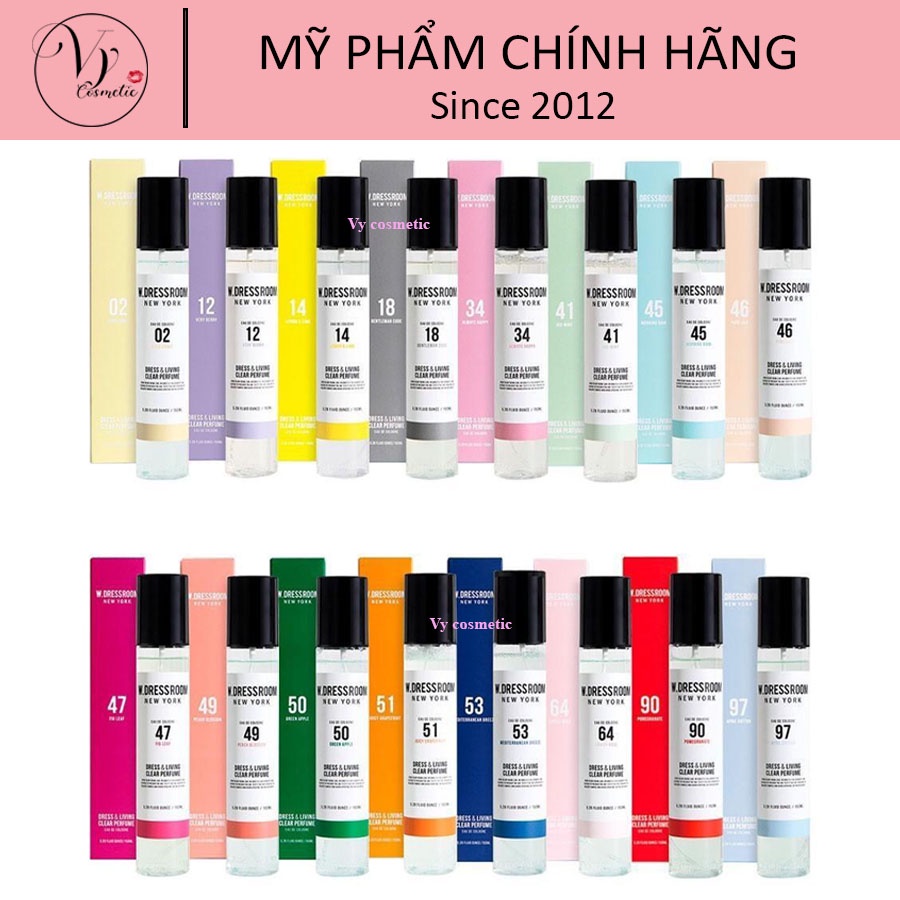 🌸Nước hoa xịt thơm W.Dressroom mùi 20,11,49,18,02,45,55,78,79,80,97,98...chính hãng 100%, đủ các mùi mới