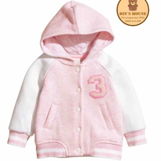 Áo khoác nỉ bóng chày H&M sz 18/24m