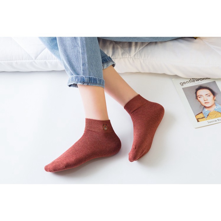 [FreeShip Giá Sập Sàn] Tất Nữ Cổ Ngắn Cute Thiết Kế Kiểu Hàn Quốc Combo 3 Đôi Nhiều Màu Co Giãn Thấm Hút Mồ Hôi