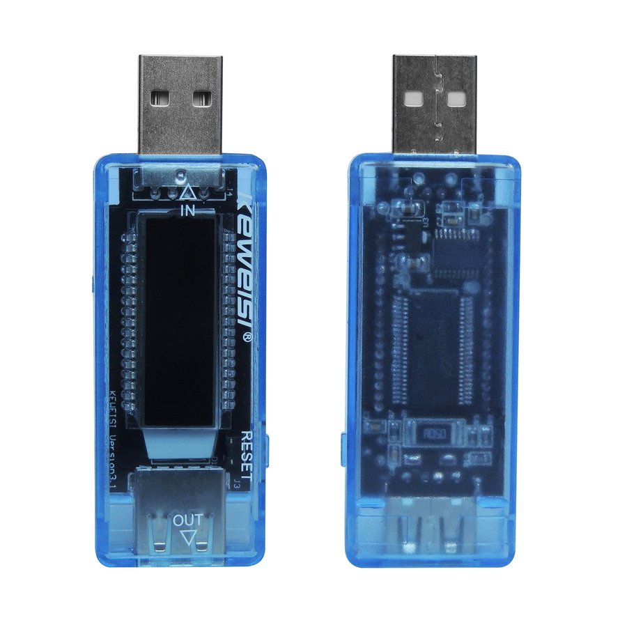 USB Tester Vôn kế 4V-30V Hiển thị thời gian Máy dò nguồn pin di động