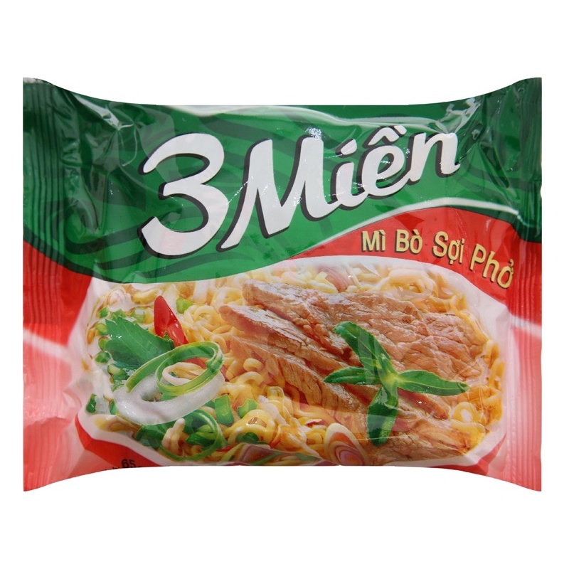 Thùng 30 gói mì 3 miền 65g - tôm chua cay