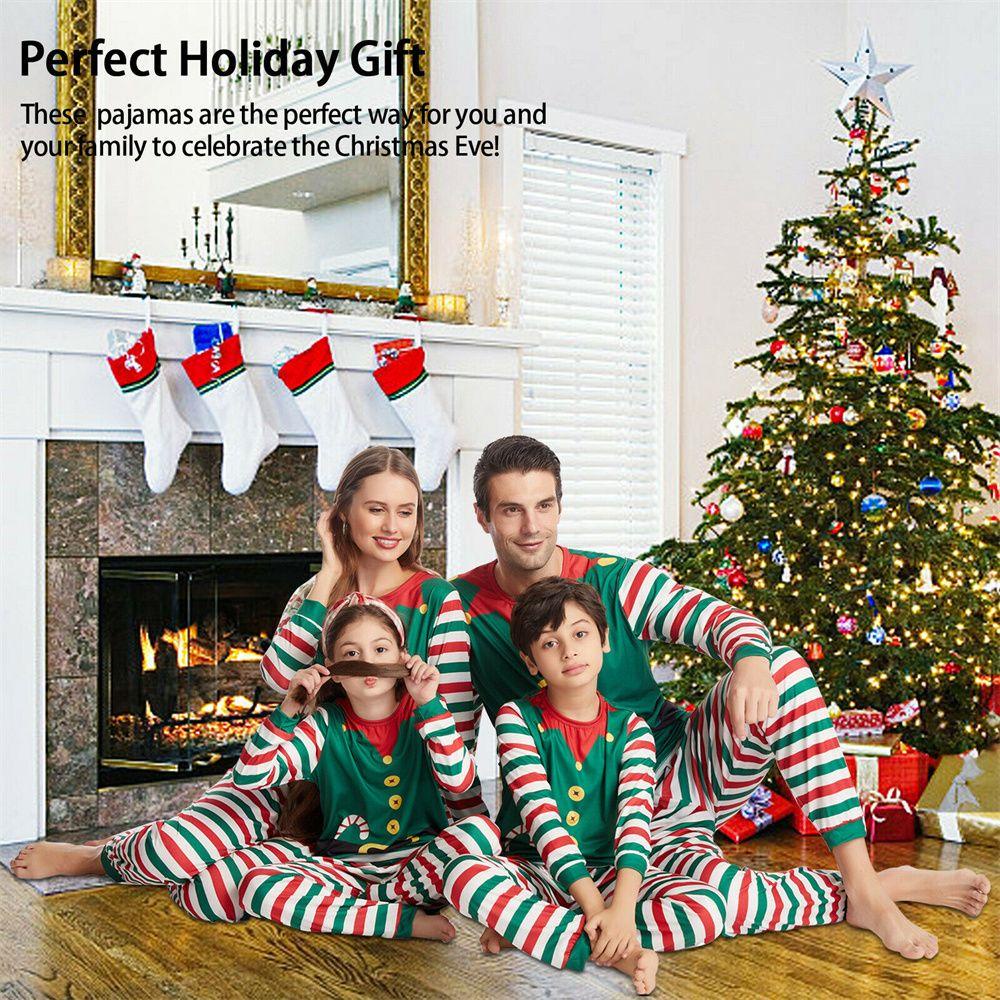 LEILY Bộ Đồ Ngủ Pijama Giáng Sinh Dễ Thương Cho Mẹ Và Bé