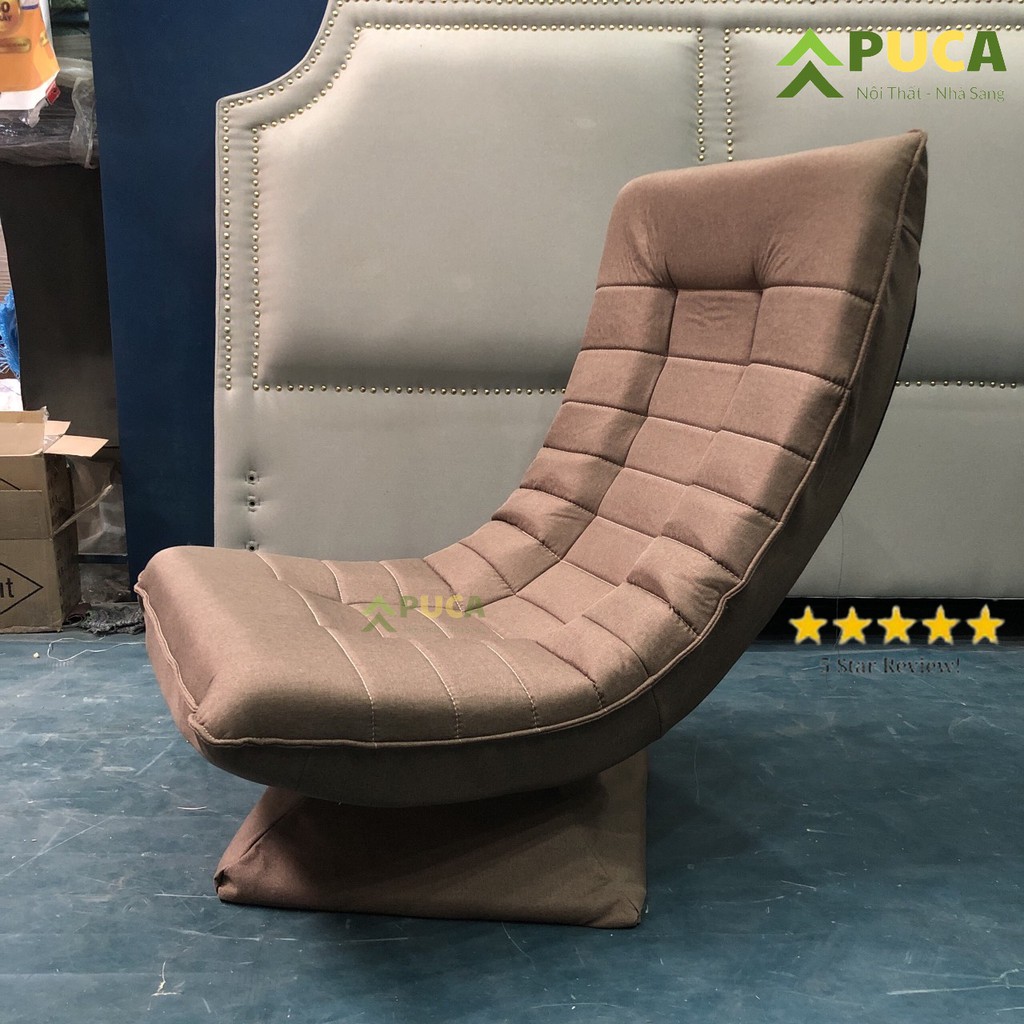 [𝐁𝐚̉𝐨 𝐡𝐚̀𝐧𝐡𝟏𝟐𝐭𝐡] Ghế lười xoay PUCA Decor phòng ngủ, đệm SOFA đơn Cao cấp dáng bệt tựa lưng, ngồi văn phòng ,