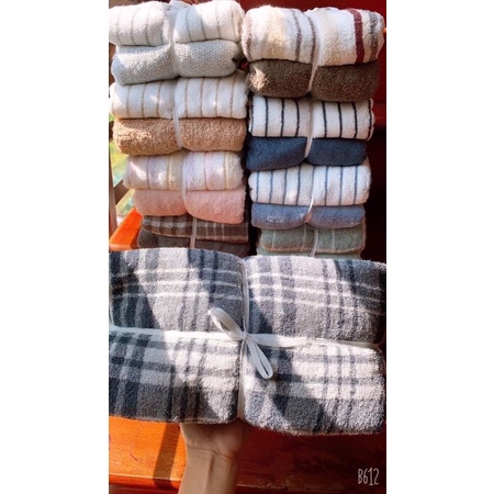 Set 2 Khăn tắm cotton 60*120 xuất khẩu